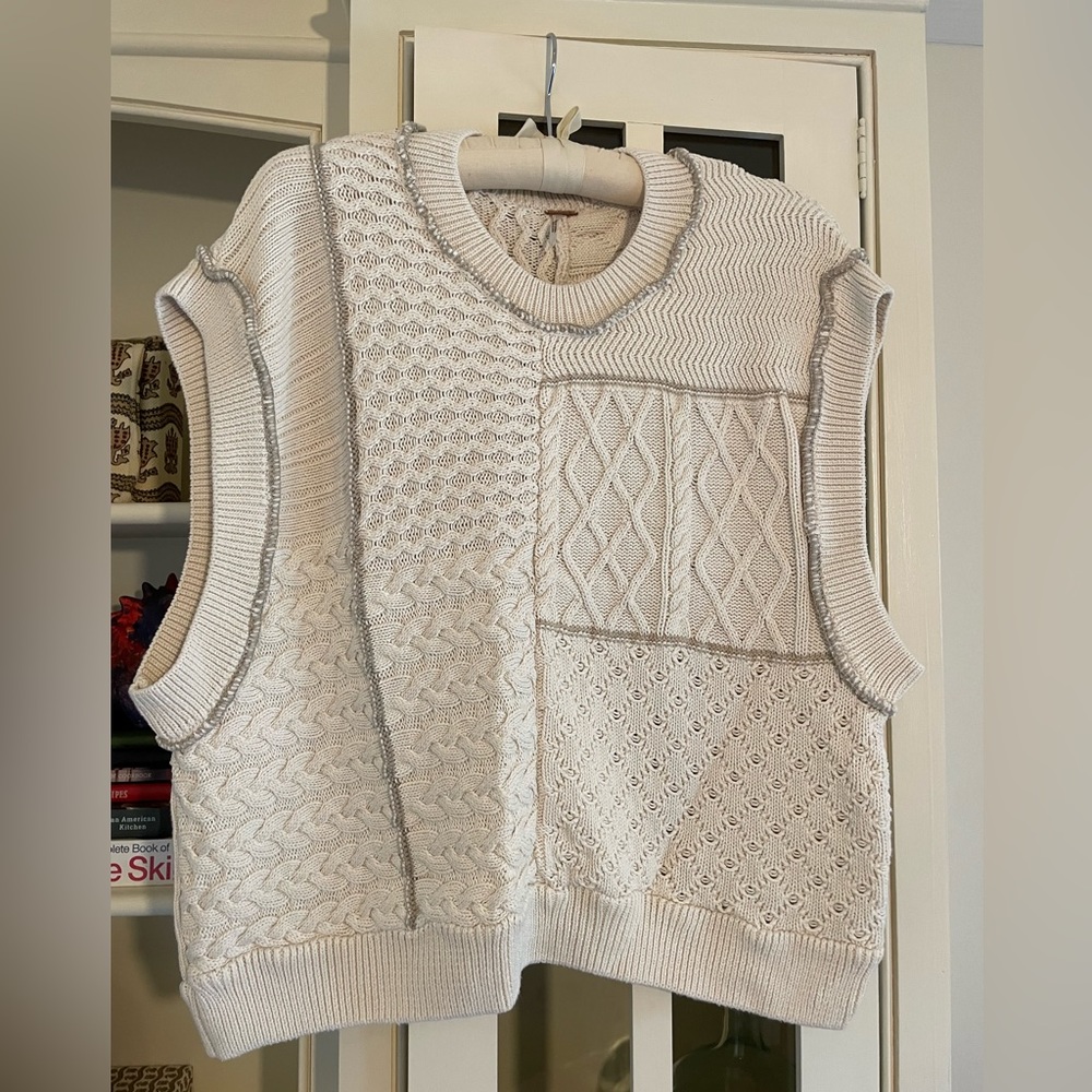 Free People Take The Plunge Sweater Vest Large